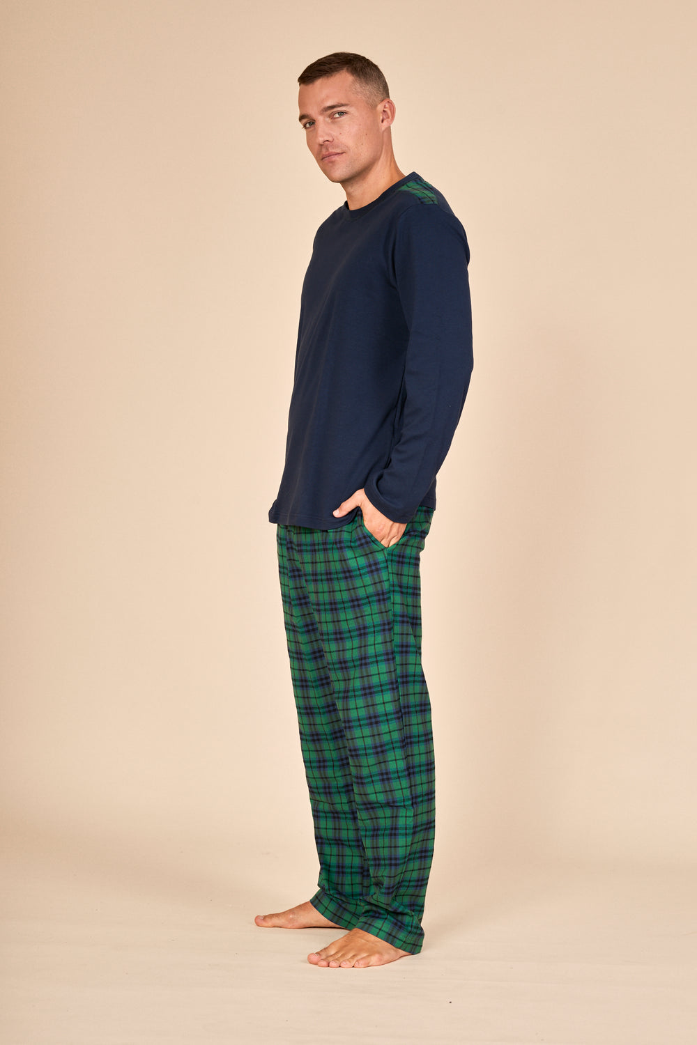 SIEBZIGER Pyjama mit Flanellhose