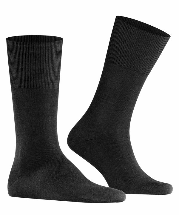 AIRPORT Merino-Socken SCHWARZ