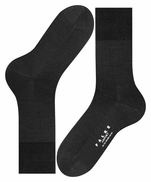 AIRPORT Merino-Socken SCHWARZ