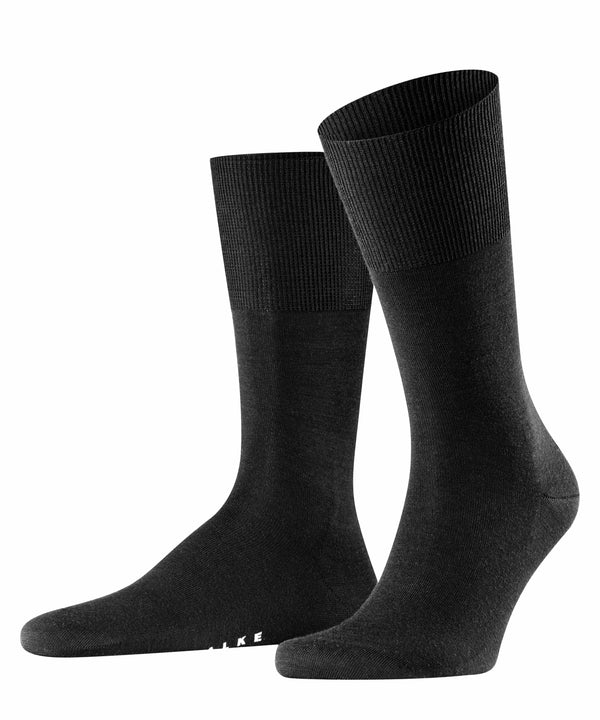 AIRPORT Merino-Socken SCHWARZ