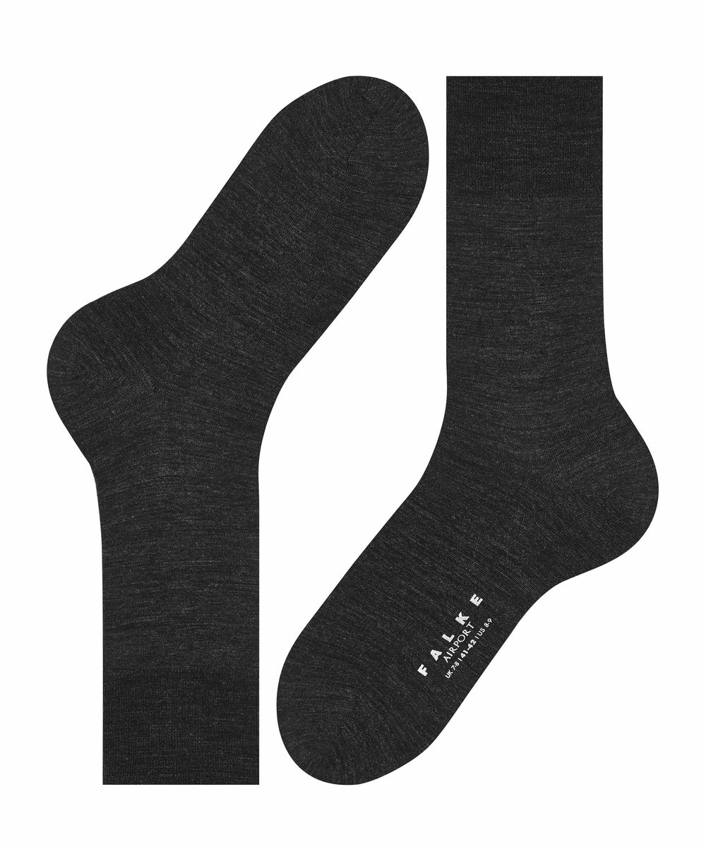 AIRPORT Merino-Socken ANTHRAZIT